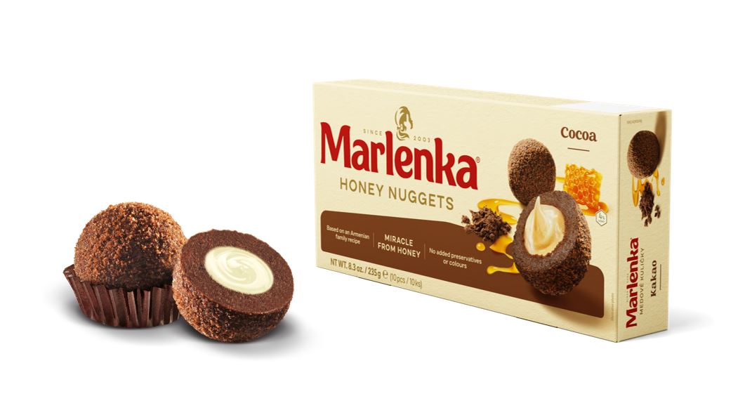 Медові кульки MARLENKA™ з какао та вершковою начинкою